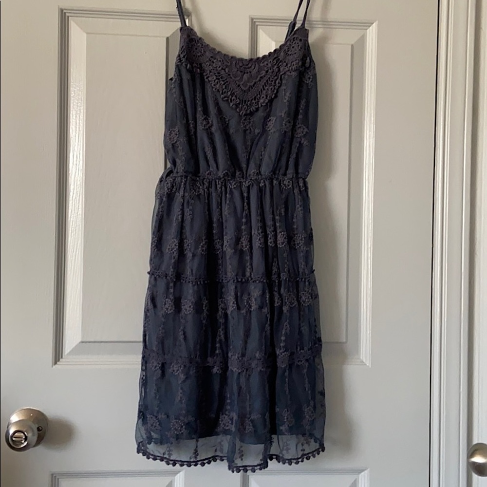Blue lace dress